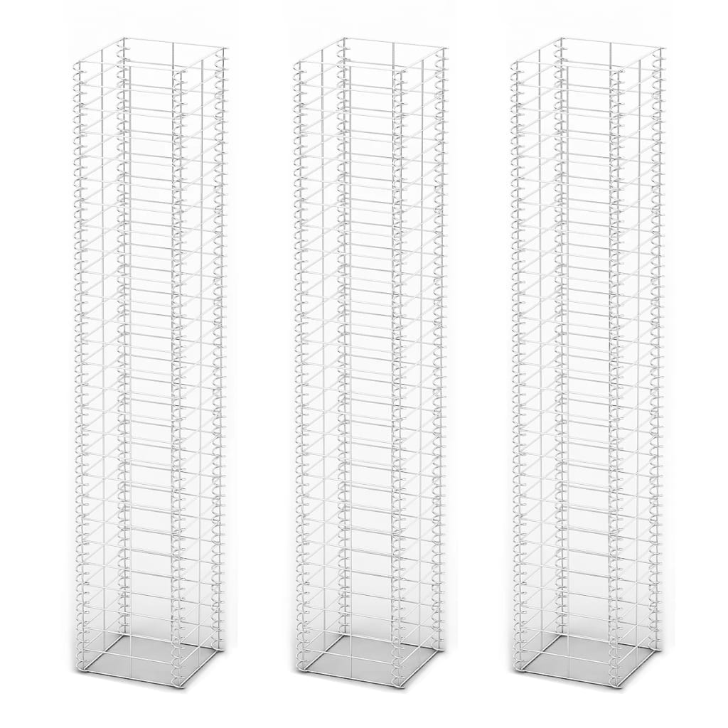 Cestas De Muro De Gaviones Alambre Galvanizado 25x25x150cm 3 Ud / Vetonek_1
