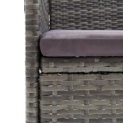 Vidaxl Sillas De Comedor Para Jardín 4 Unidades Ratán Sintético Gris_5