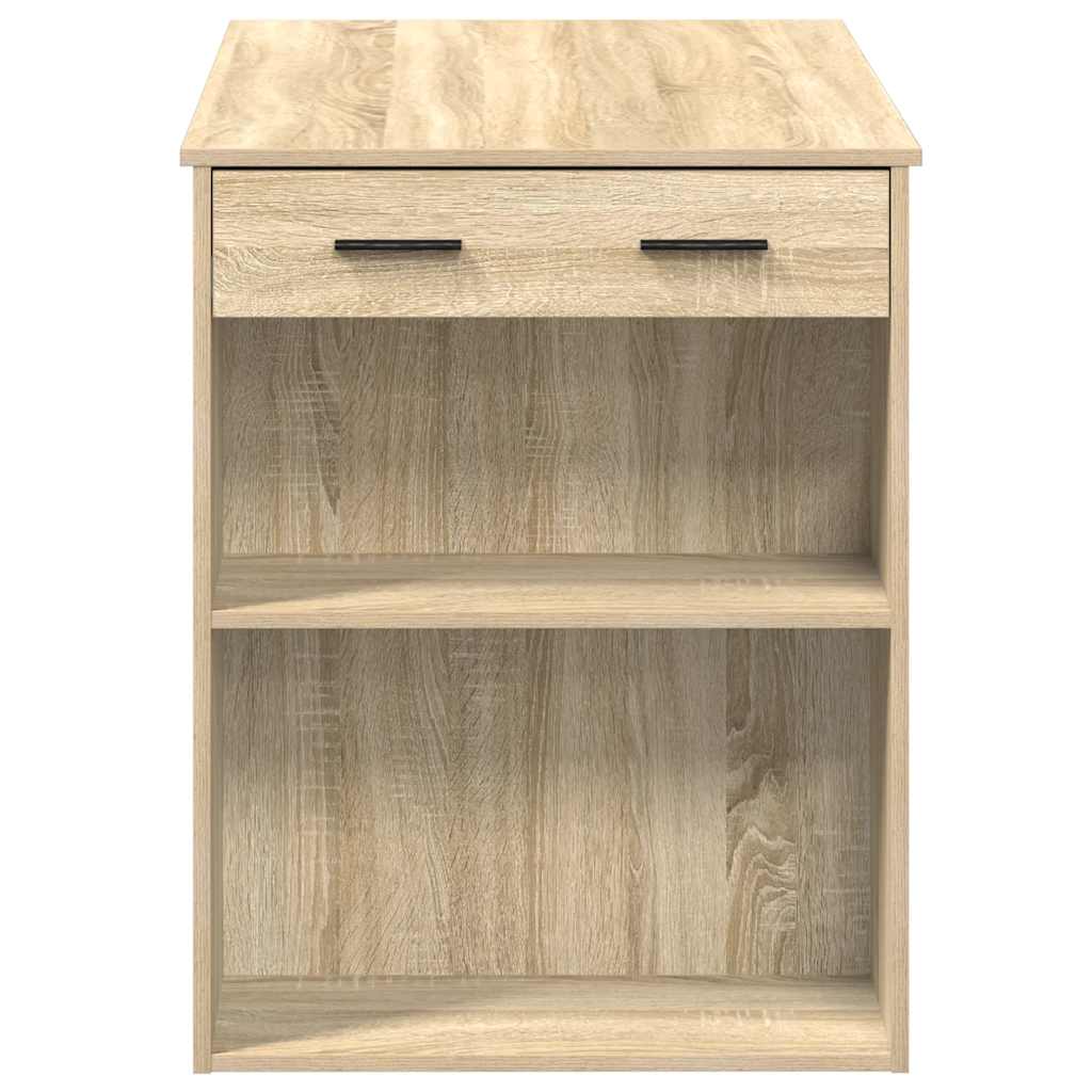 Escritorio Con Cajón Estante Madera Contrachapada Roble Sonoma_4