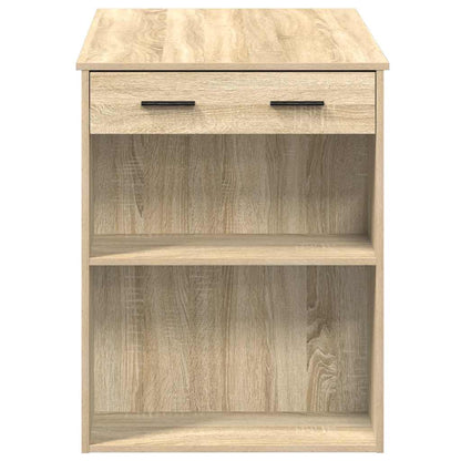Escritorio Con Cajón Estante Madera Contrachapada Roble Sonoma_4