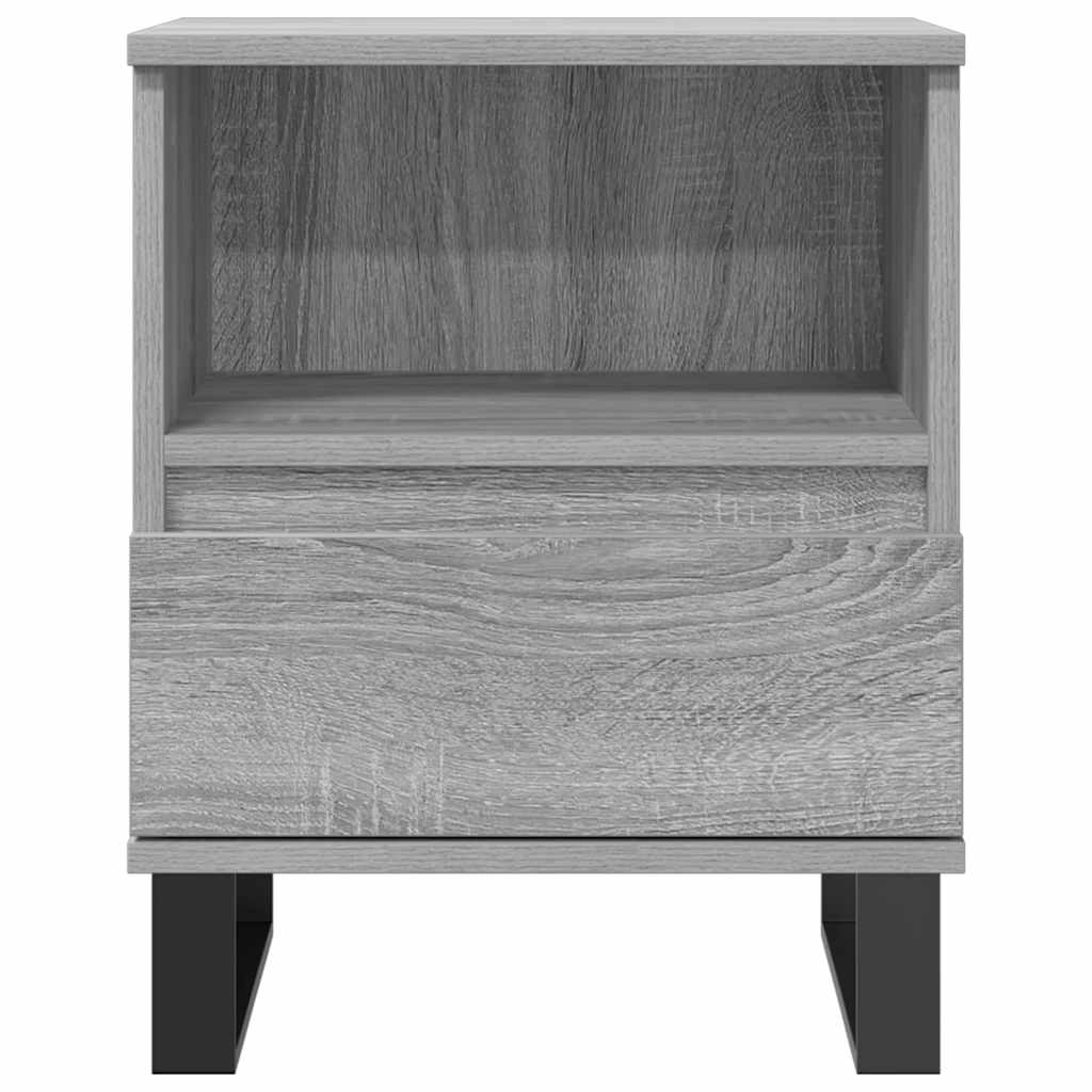Mesita De Noche Madera De Ingeniería Gris Sonoma 40x35x50 Cm_2