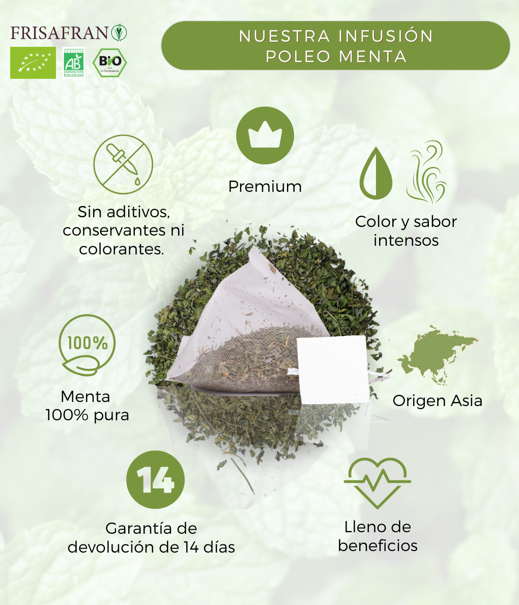 Infusión De Poleo Menta En Pirámides Ecológica | Frisafran 30 Uds_3