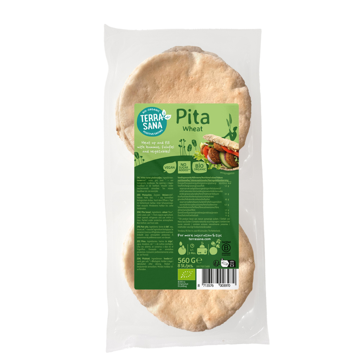 Pan de Pita de Trigo Terrasana 560 g