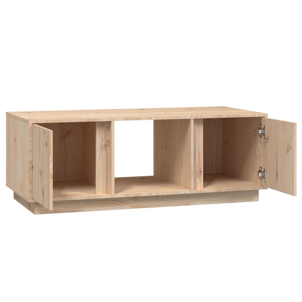 Mesa De Centro De Madera Maciza De Pino 110x50x40 Cm_4