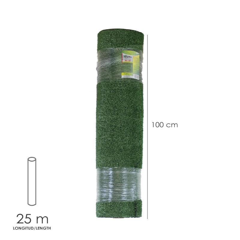 Cesped Artificial 7 Mm. Rollo 1x25 Mt. Césped Moqueta Para Interior Y Exterior. Jardín, Terraza, Balcón. Uso Domestico_1