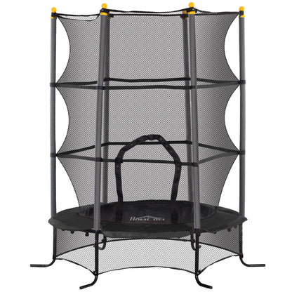 Homcom Cama Elástica Infantil Ø163 Cm Con Red De Seguridad Negro_0