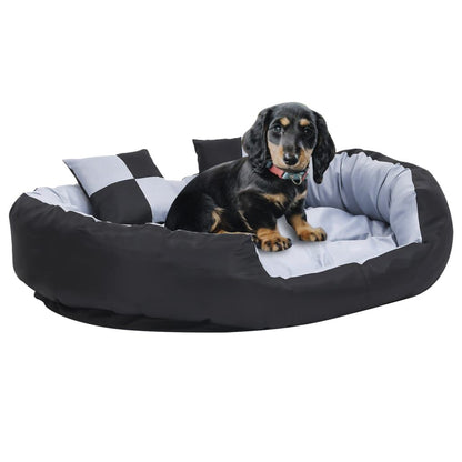 Vidaxl Cojín Para Perro Reversible Y Lavable Gris Y Negro 110x80x23 Cm_1