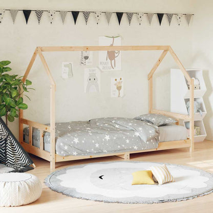 Vidaxl Estructura De Cama Para Niños Madera Maciza De Pino 90x200 Cm_1