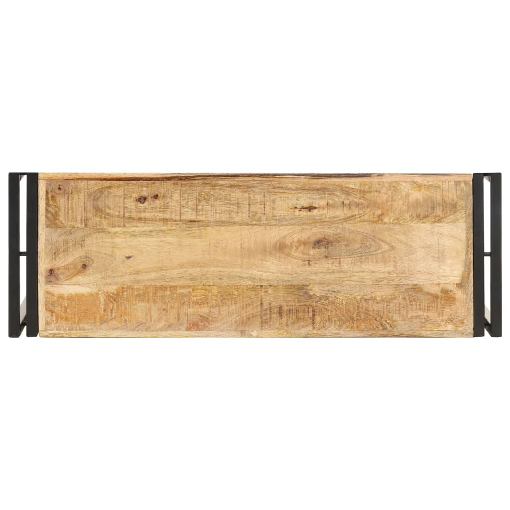 Mesa Consola De Madera De Mango Rugosa 90x30x75 Cm_1