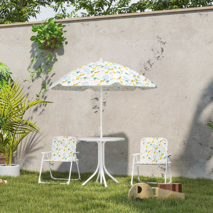 Aiyaplay Conjunto De Mesa Y Sillas Infantil De Jardín De 4 Piezas Blanco_1
