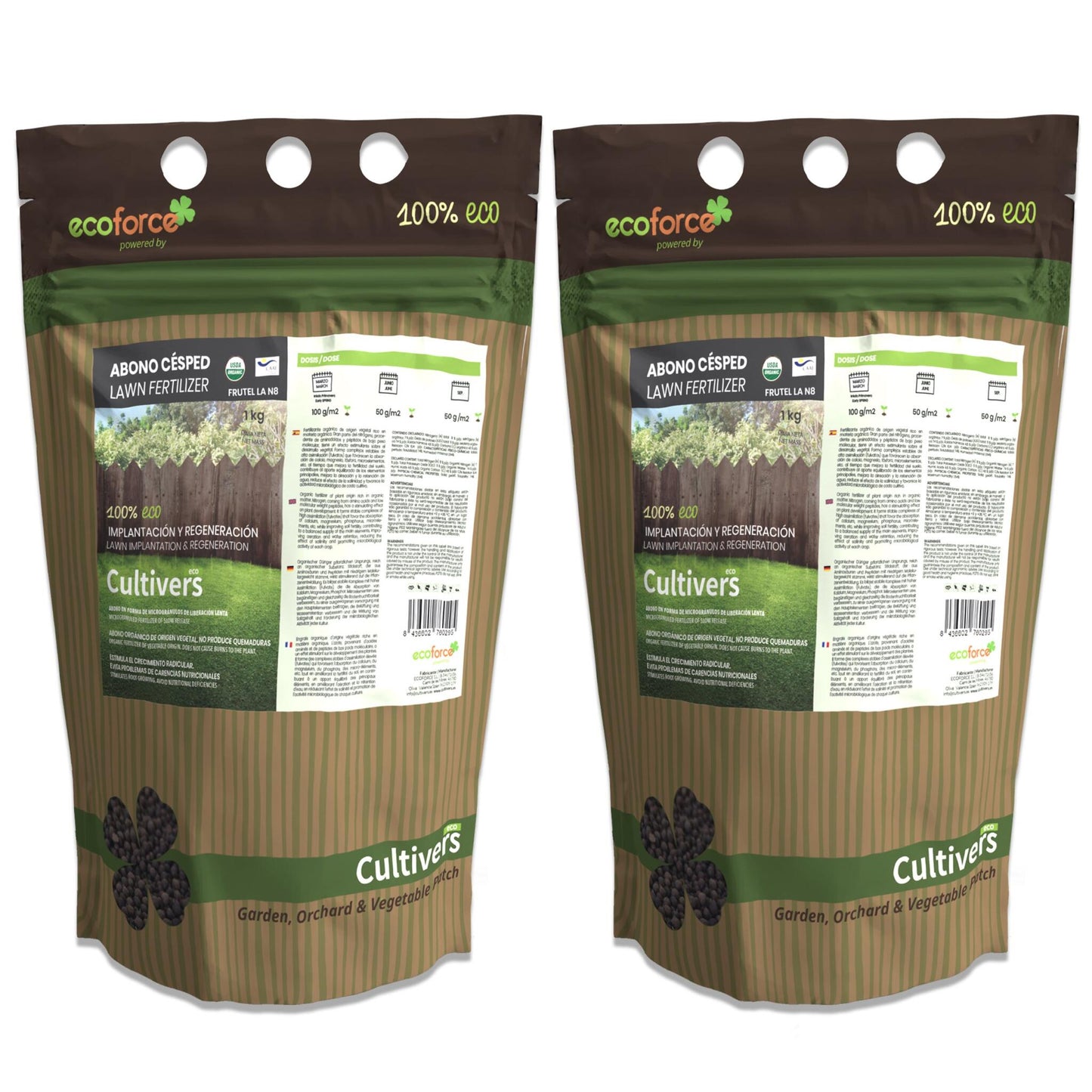 Abono Césped Ecológico Cultivers 2x1kg_1