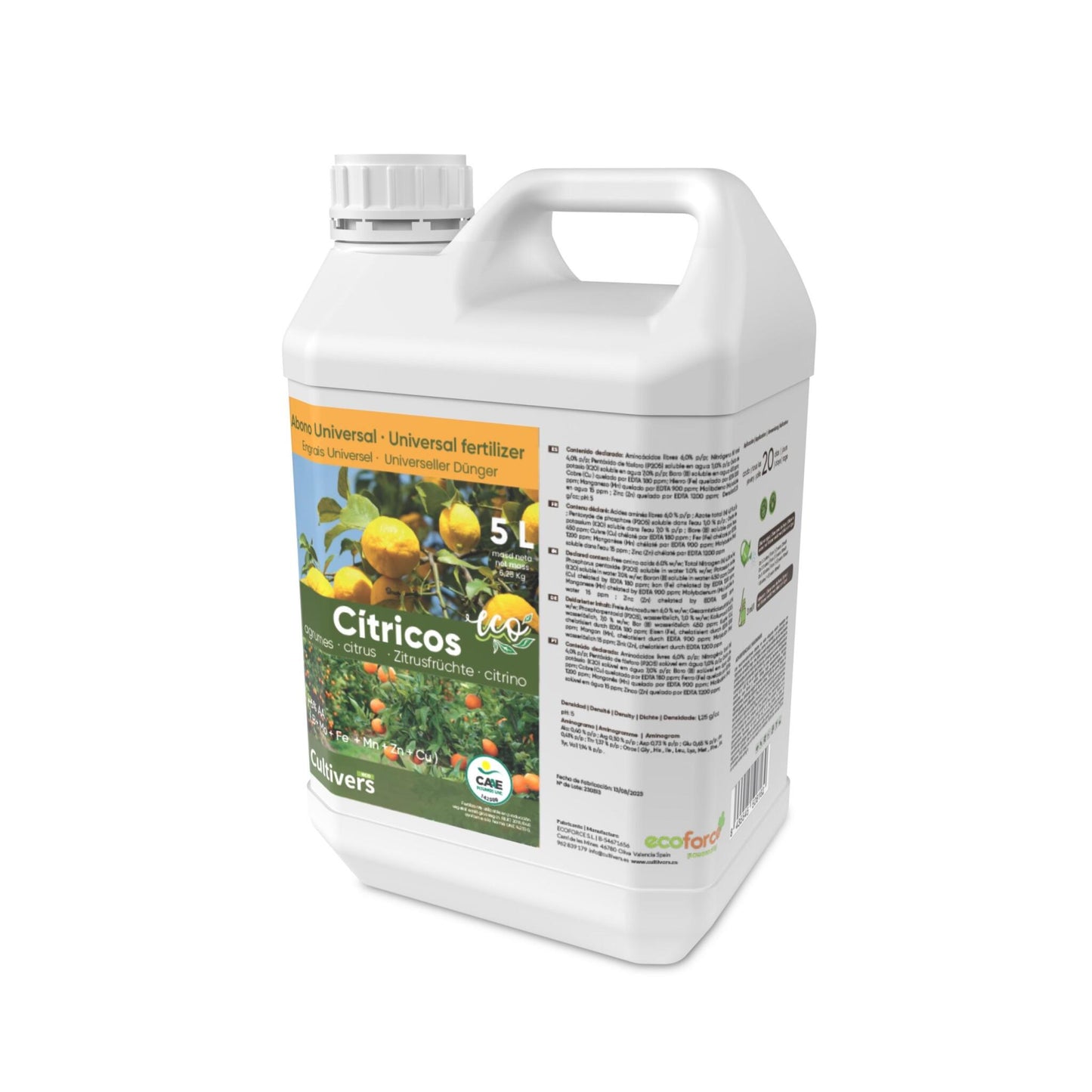 Abono Cítricos Líquido Ecológico Cultivers 250 Ml_2