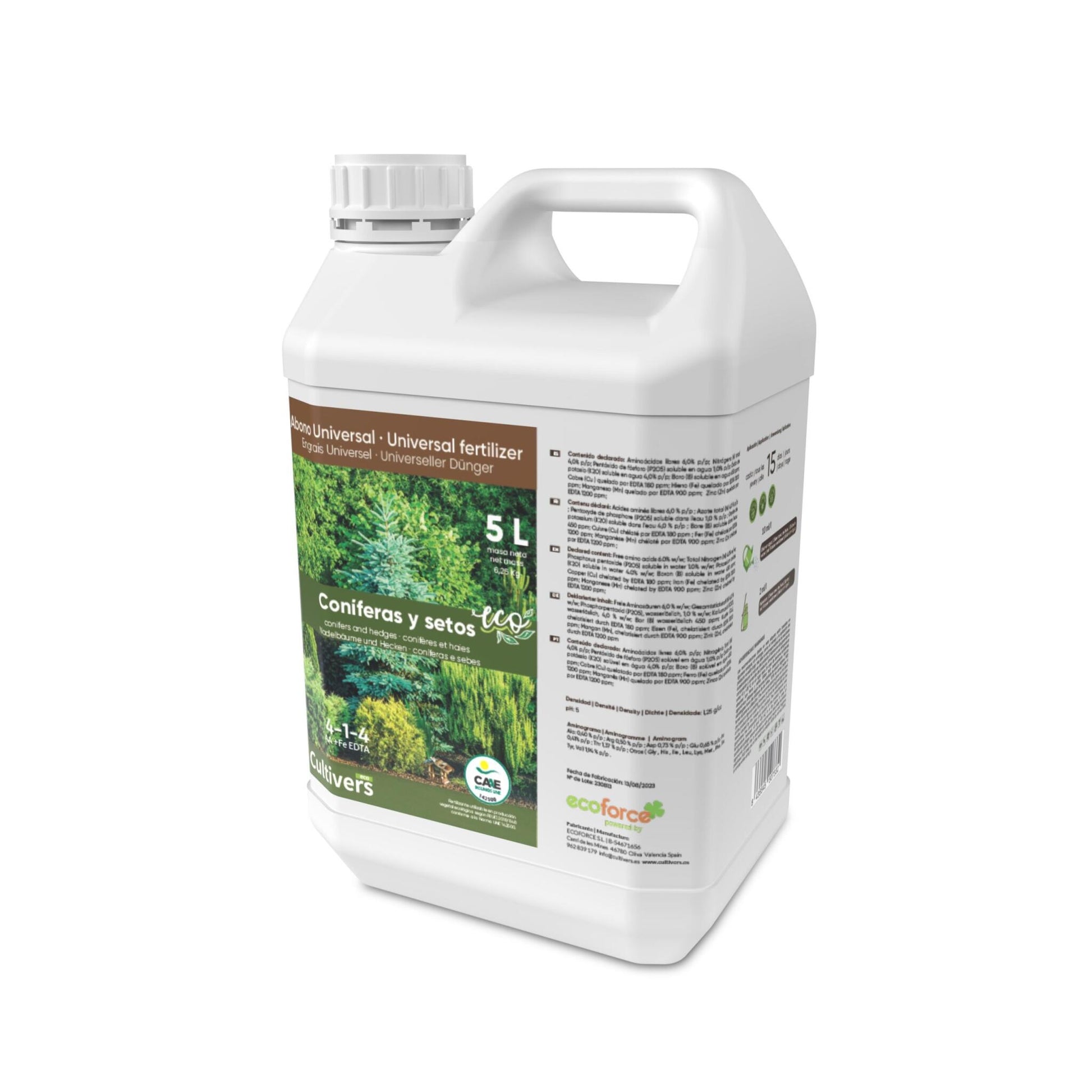 Abono Coníferas Líquido Ecológico Cultivers 2x1l_2