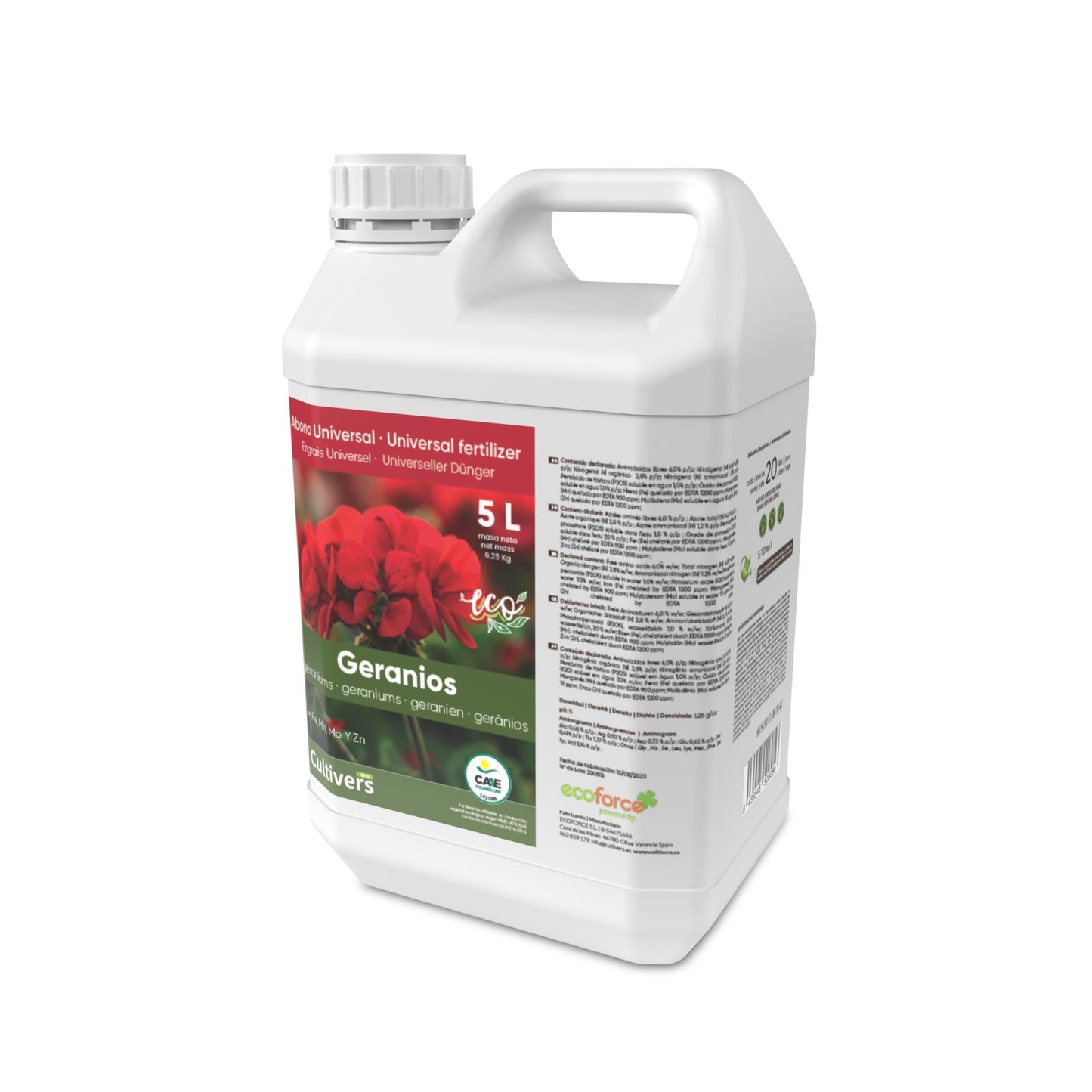Abono Geranios Líquido Ecológico Cultivers 10 L_2