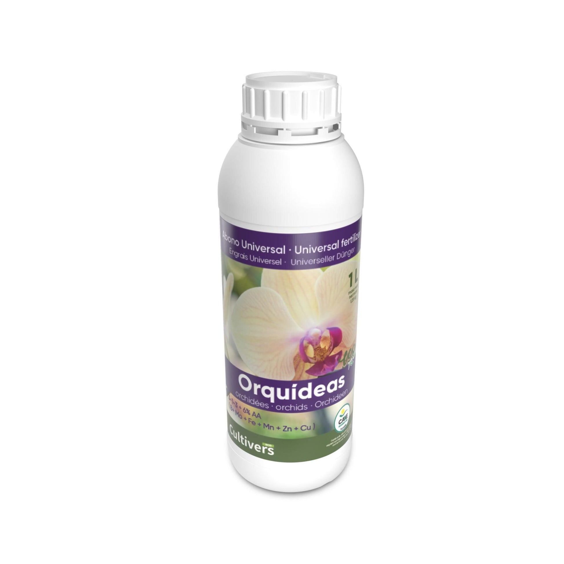 Abono Orquídeas Líquido Ecológico Cultivers 2x1l_0