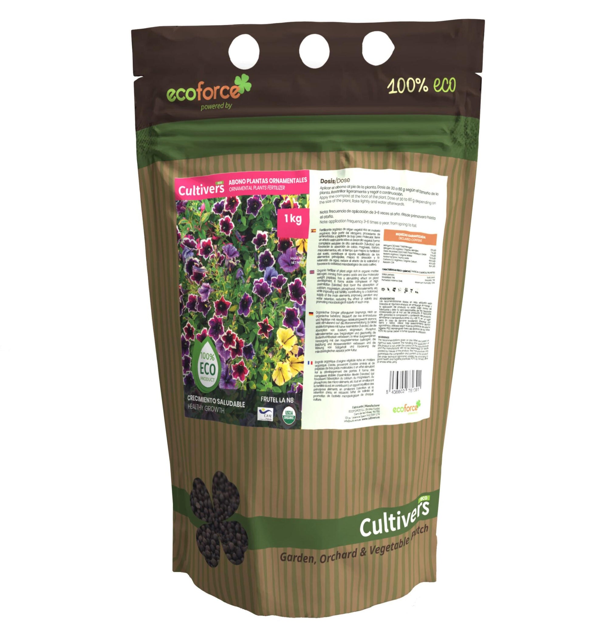 Abono Plantas Ornamentales Ecológico Cultivers 20 Kg_0