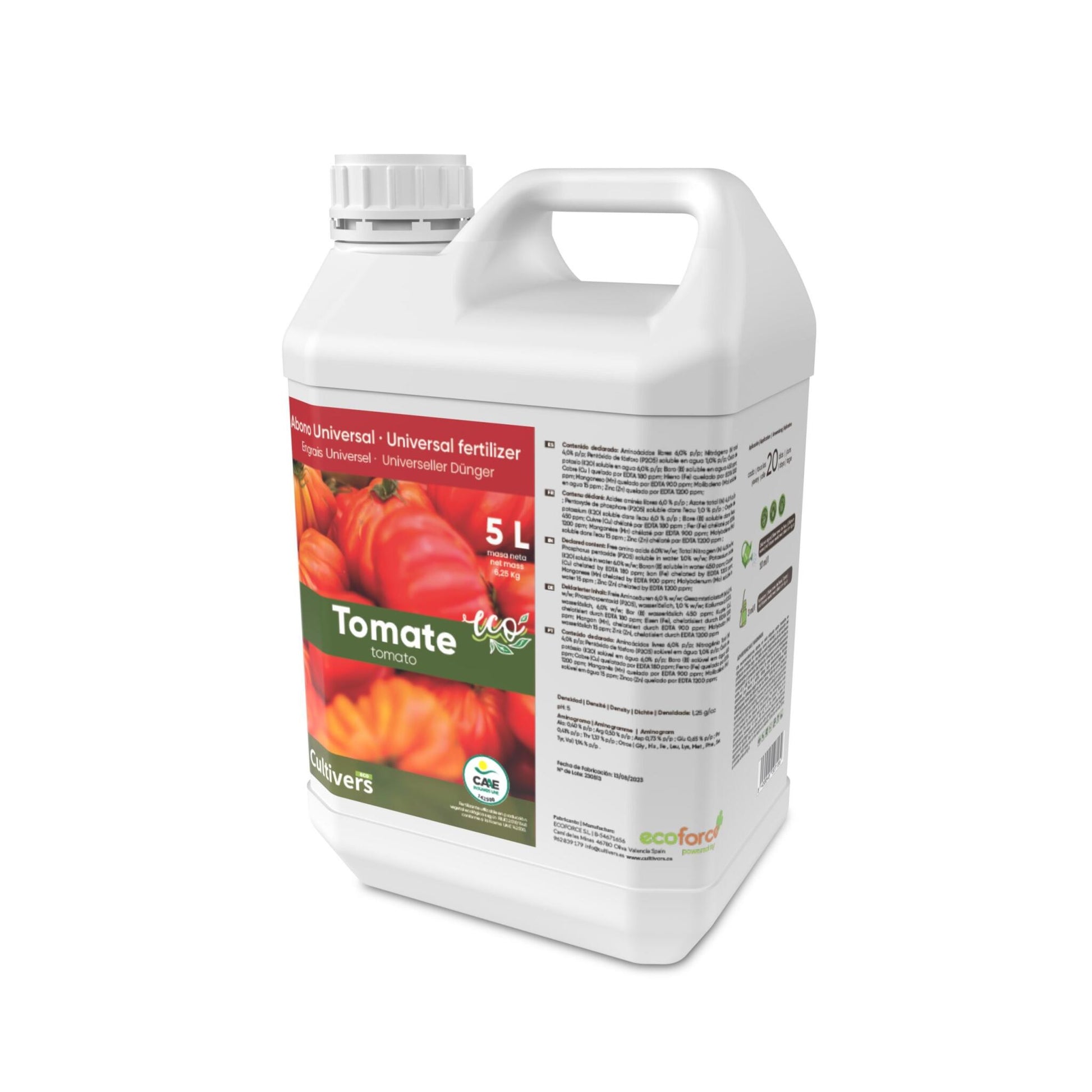 Abono Tomates Líquido Ecológico Cultivers 250 Ml_2