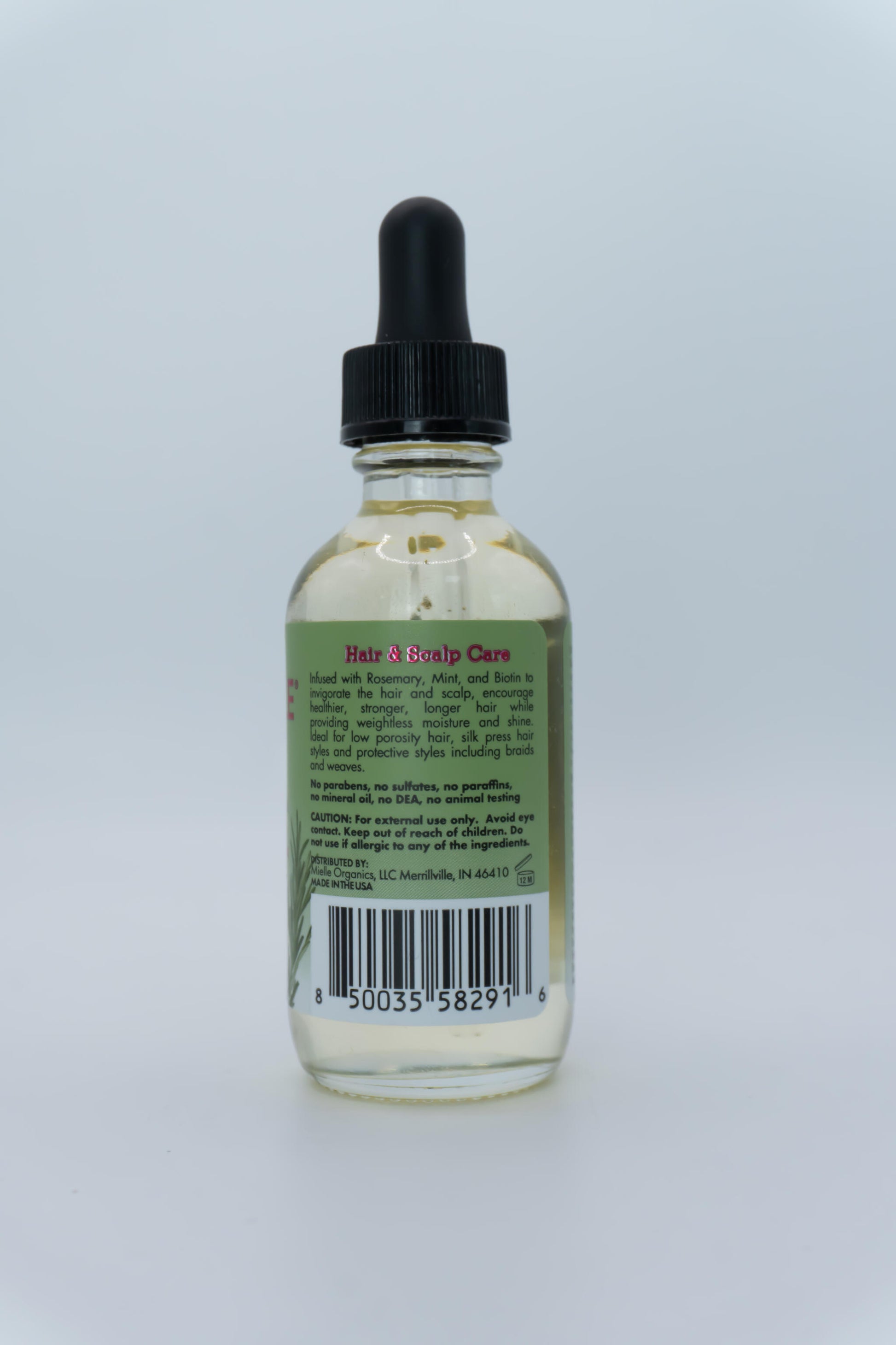 Aceite Fortalecedor Ligero Romero Y Menta Mielle Organics 59ml_1