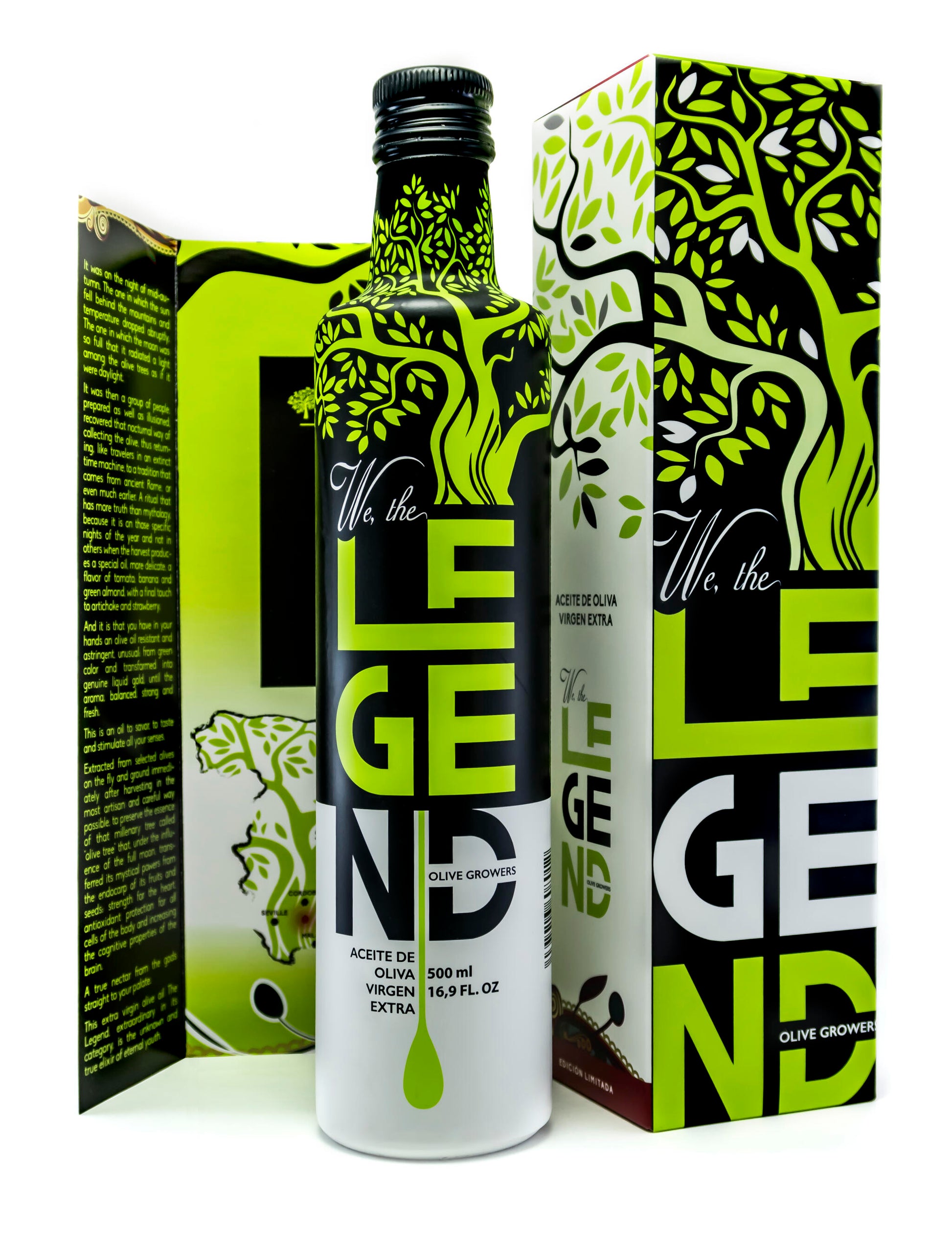 Aceite de oliva virgen extra ecológico cosecha temprana Hojiblanca We The Legend Bot 500ml._2