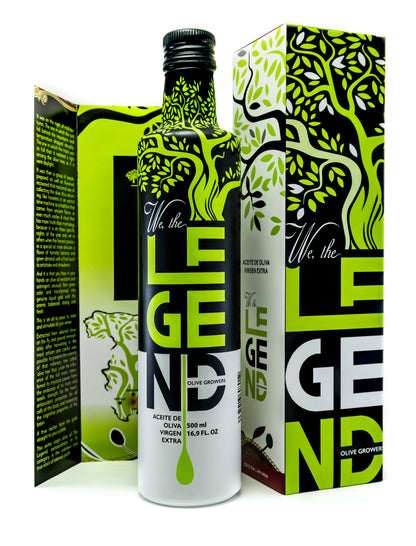 Aceite de oliva virgen extra ecológico cosecha temprana Hojiblanca We The Legend Bot 500ml._2