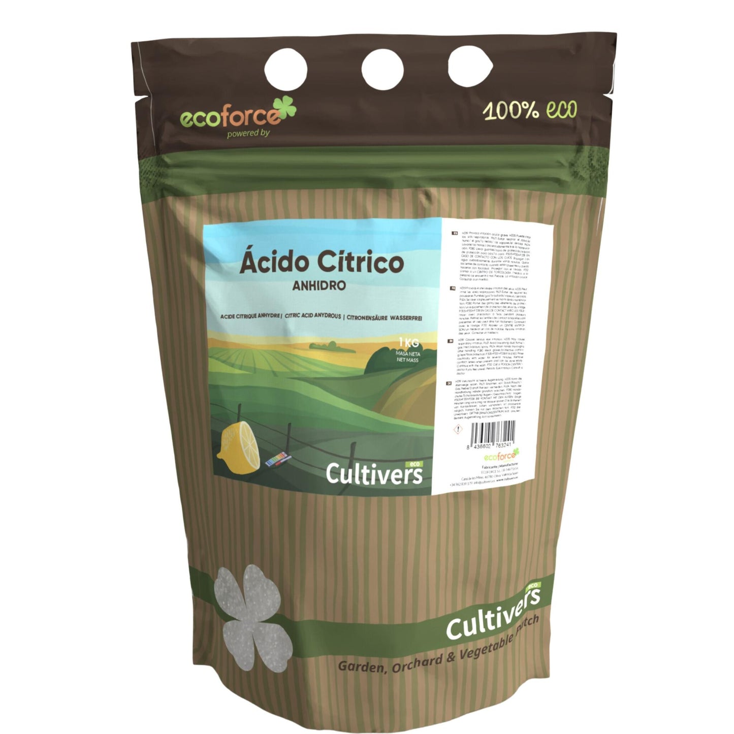 Ácido Cítrico Anhidro Cultivers 1 Kg_0