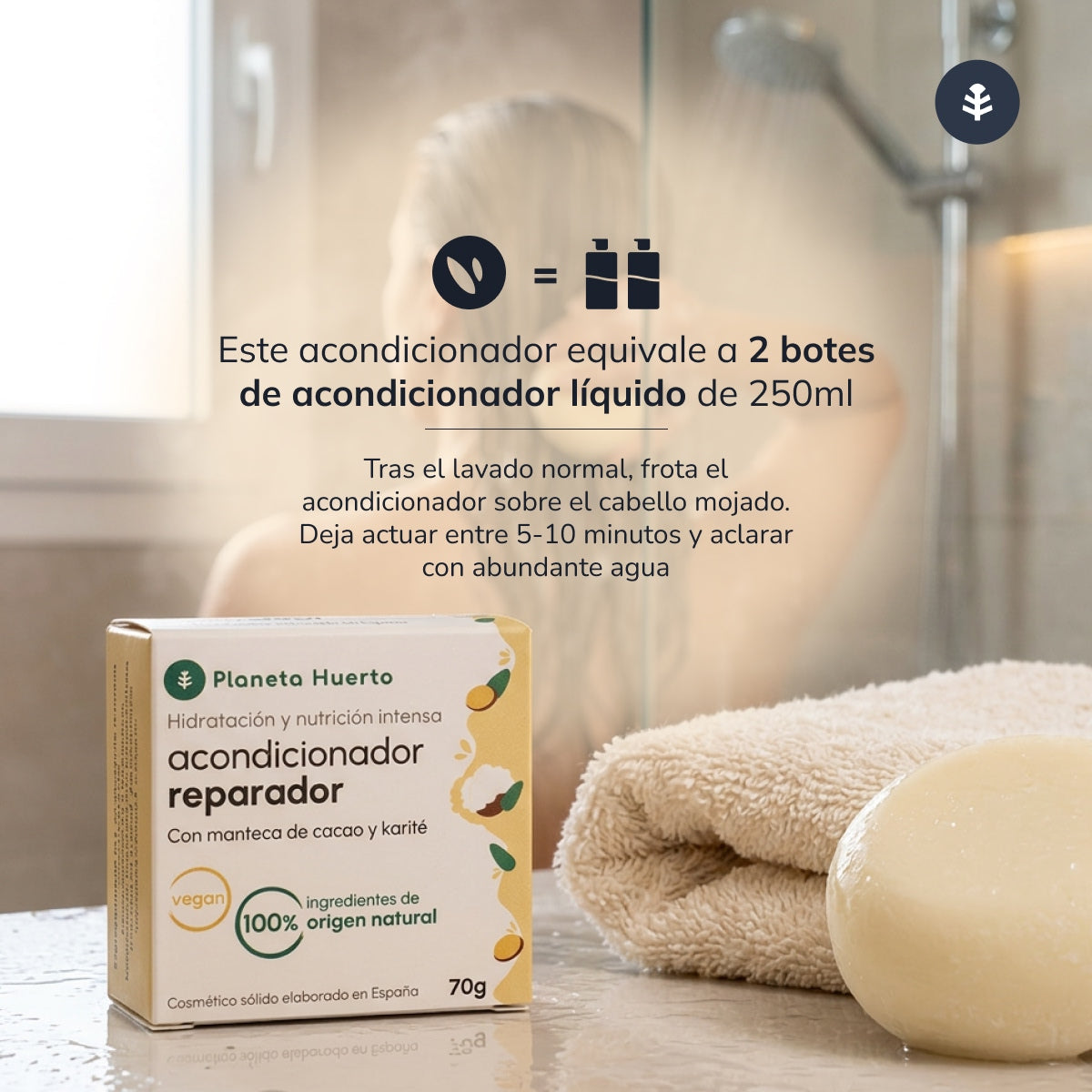 Acondicionador sólido reparador Planeta Huerto 70 gr