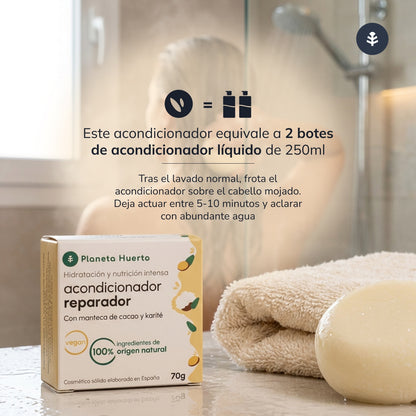 Acondicionador sólido reparador Planeta Huerto 70 gr