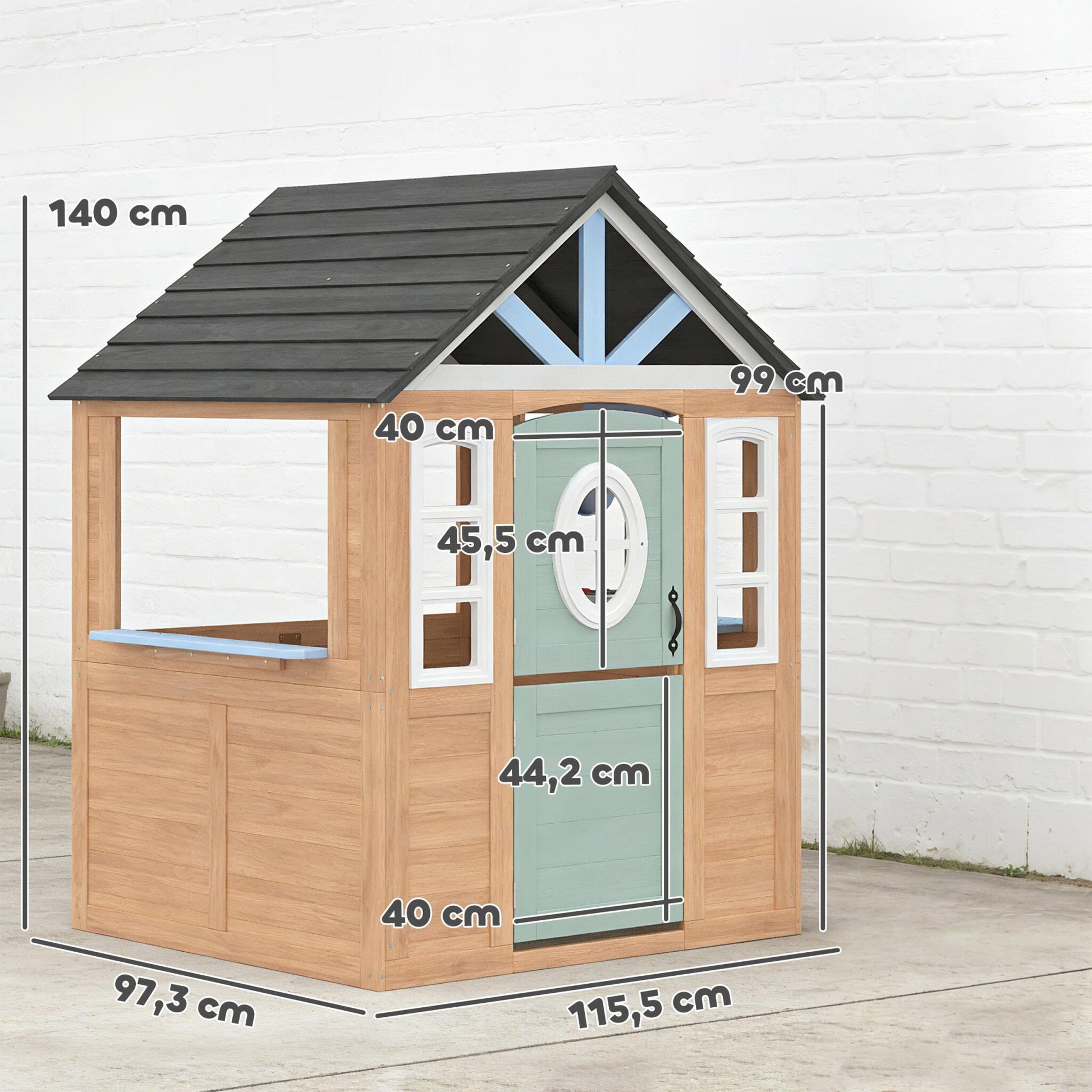 Aiyaplay Casita Infantil De Madera Con Puerta Para Mascotas Cocina De Juguete_2