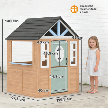 Aiyaplay Casita Infantil Exterior E Interior De Madera_2