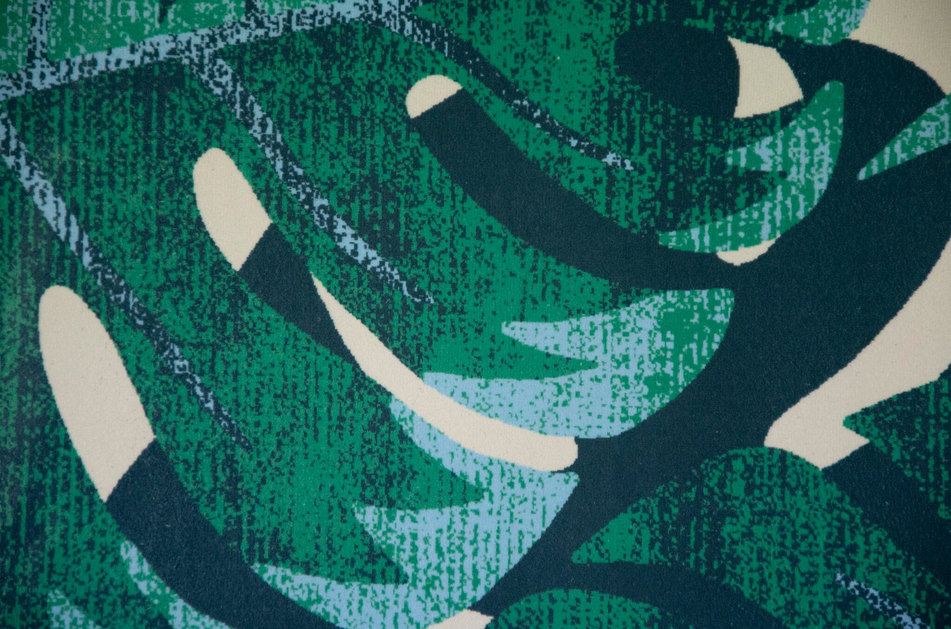 Alfombra De Sala, Sala De Terciopelo Suave Con Tropical Verde Beige Selva Hojas Patrón 80x120cm- Decoración- Muebles Para El Hogar_1