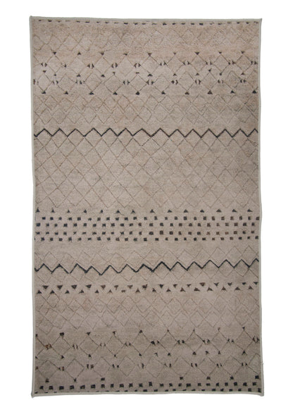 Alfombra De Salón, Alfombra De Dormitorio De Terciopelo De Pelo Suave Con Motivos Étnicos Negro Y Beige 80x120cm- Decoración- Mobiliario Del Hogar_0