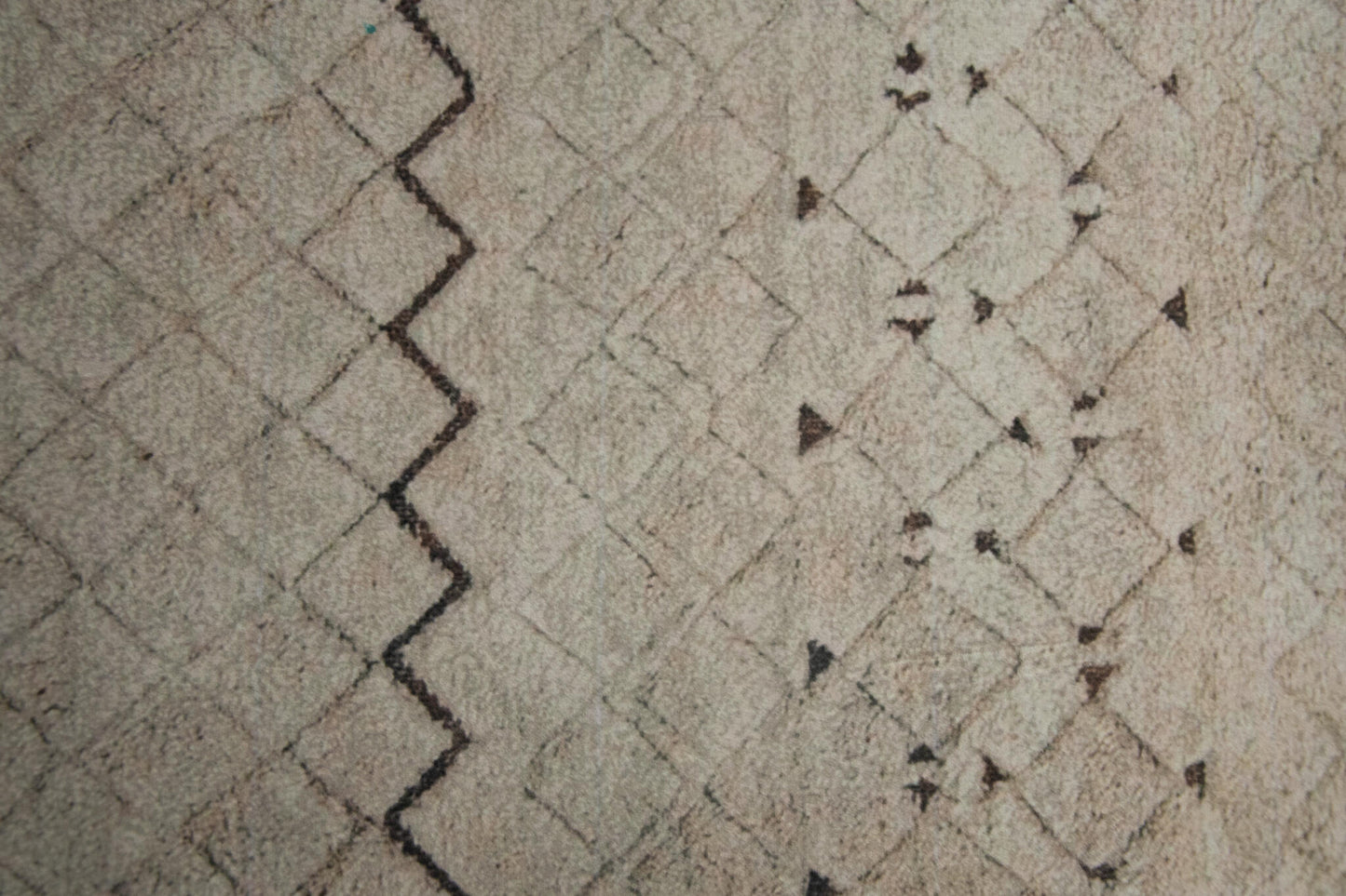 Alfombra De Salón, Alfombra De Dormitorio De Terciopelo De Pelo Suave Con Motivos Étnicos Negro Y Beige 80x120cm- Decoración- Mobiliario Del Hogar_1