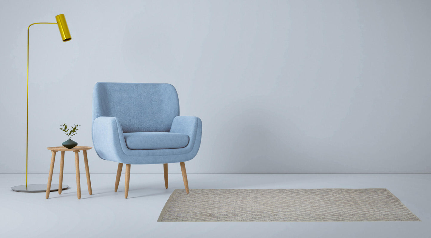 Alfombra De Salón, Alfombra De Habitación Pelo De Yute Motivos Étnicos Blanco Y Beige Escandinavo 150x200cm- Decoración- Mobiliario Doméstico_2