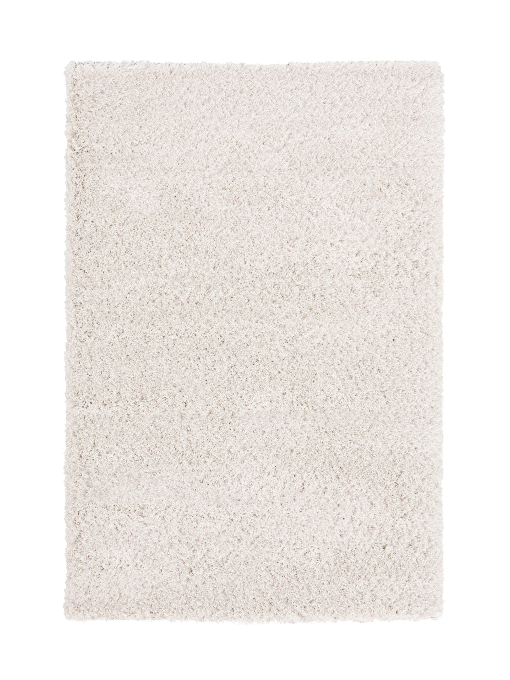 Alfombra De Salón Blanca Pelo Largo 100x150cm- Decoración- Mobiliario Del Hogar_0