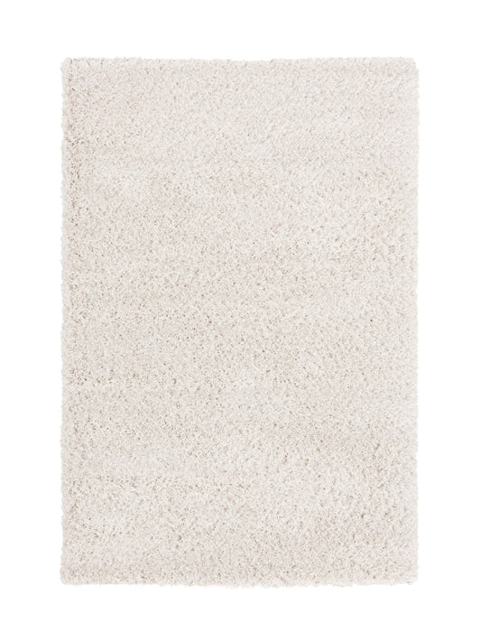 Alfombra De Salón Blanca Pelo Largo 100x150cm- Decoración- Mobiliario Del Hogar_0