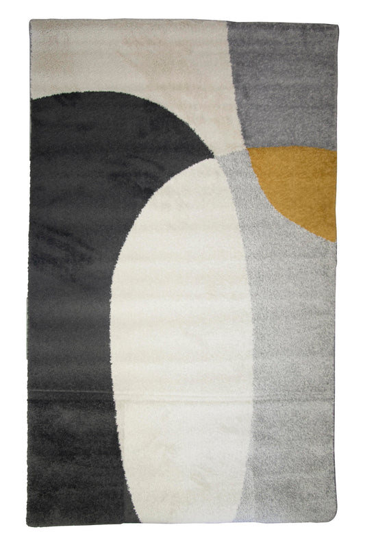 Alfombra De Salón Geometric Curve Patterns Vintage White Black 150x200cm- Decoración- Mobiliario Del Hogar_0