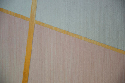 Alfombra Salón, Alfombra Dormitorio Pelo Suave Motivos Geométricos Rosa Oro 80x120cm- Decoración- Mobiliario Hogar_1