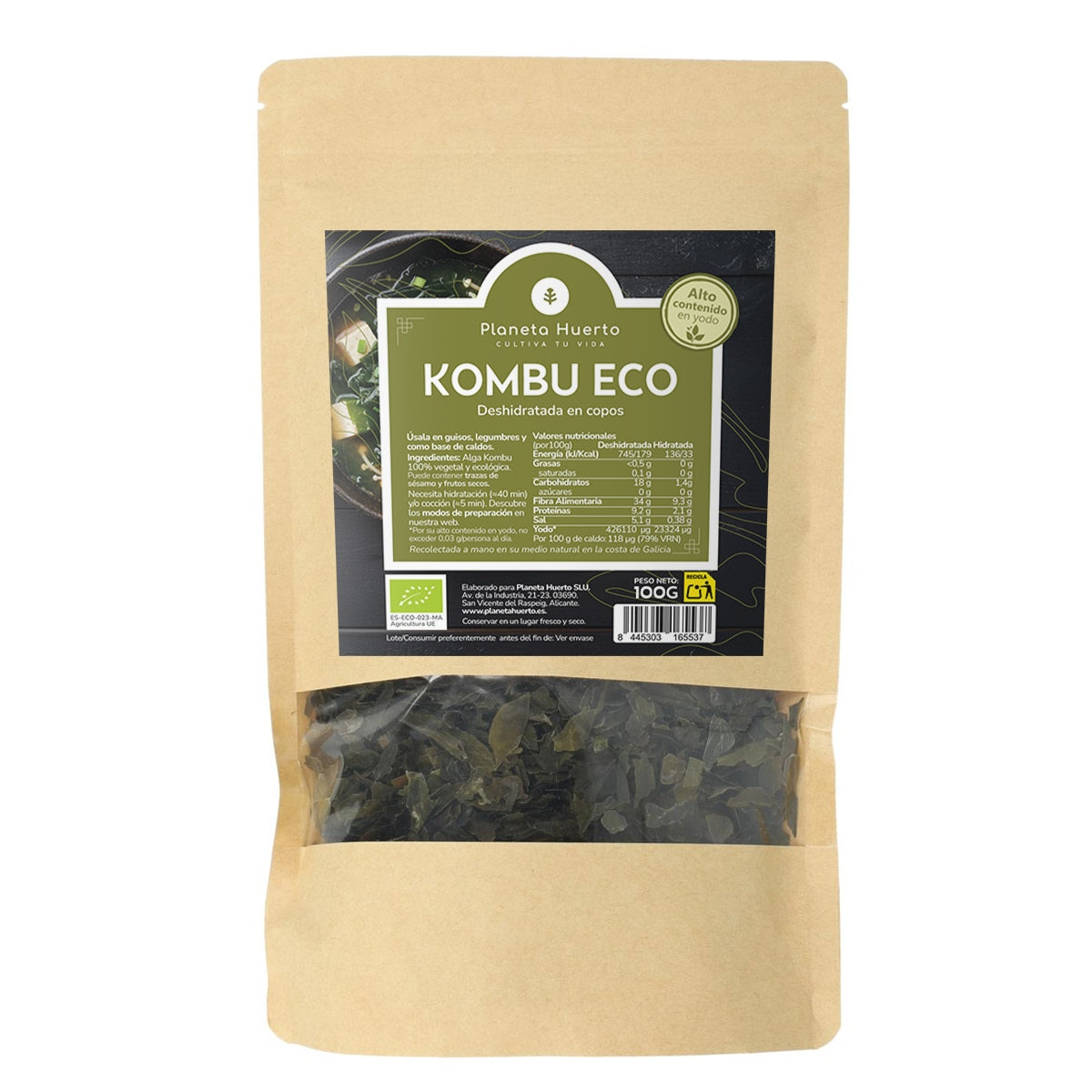 Alga Kombu copos ECO Planeta Huerto 100 g