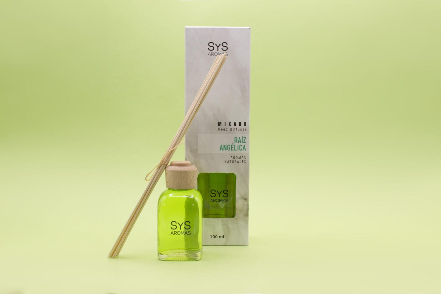 Ambientador Mikado Raíz Angélica Mármol SYS Aromas 100 ml | Aroma Herbal y Balsámico | Refrescante_2