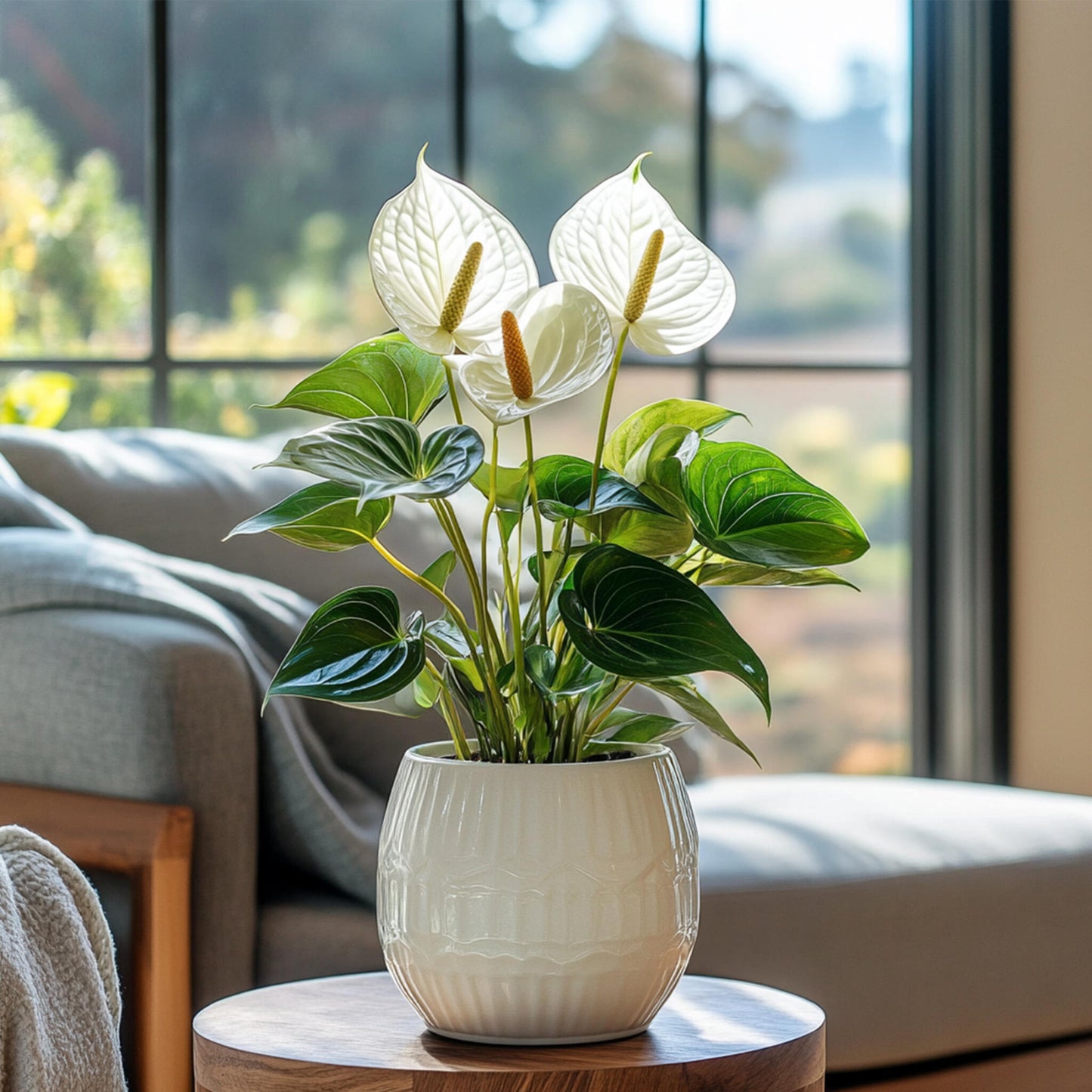 Anturio - Anthurium 'alpine White' - Altura 40-55cm - Ø14cm_1