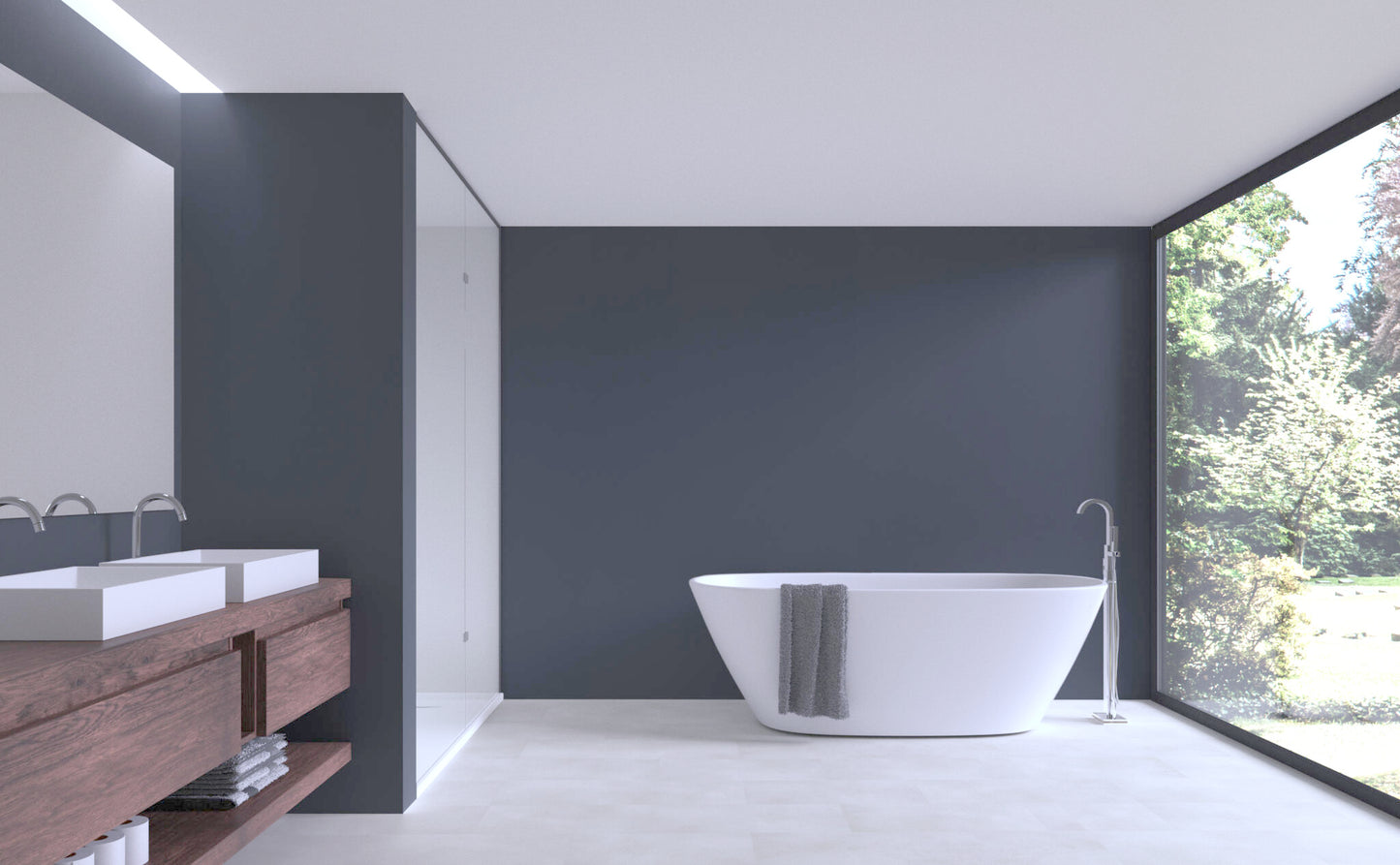 Aqua-step- All In One - Paneles De Pared A Prueba De Agua Y Panel De Sueloe  - Gris Platino - 6 Paneles (2,34m²)_3