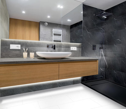 Aqua Click Tiles Xl - Paneles De Pared A Prueba De Agua Y Panel De Sueloe  - Aberdeen Xl - Negro - 5 Paneles (2,26m²)_2