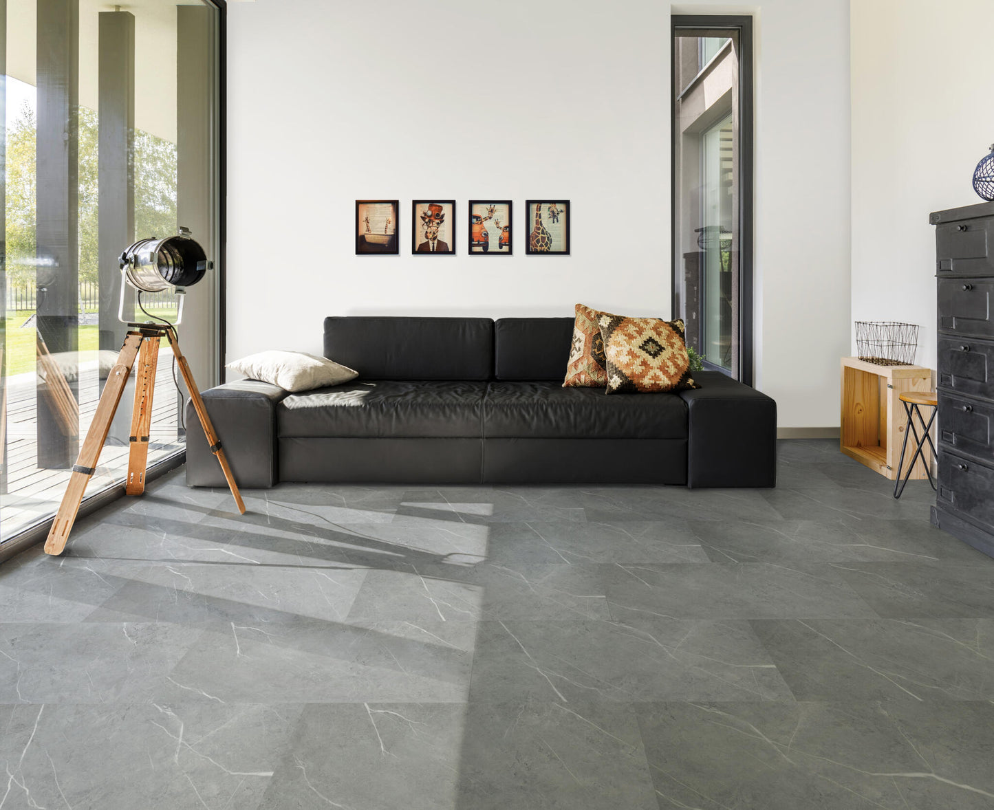 Aqua Click Tiles Xl - Paneles De Pared A Prueba De Agua Y Panel De Sueloe  - Hawick Xl - Gris - 5 Paneles (2,26m²)_3
