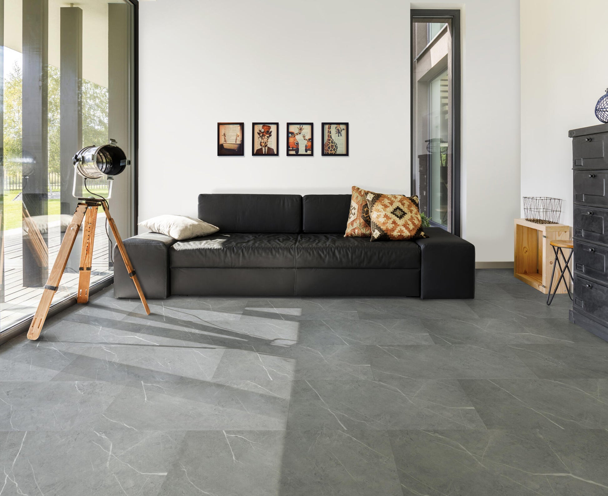 Aqua Click Tiles Xl - Paneles De Pared A Prueba De Agua Y Panel De Sueloe  - Hawick Xl - Gris - 5 Paneles (2,26m²)_3