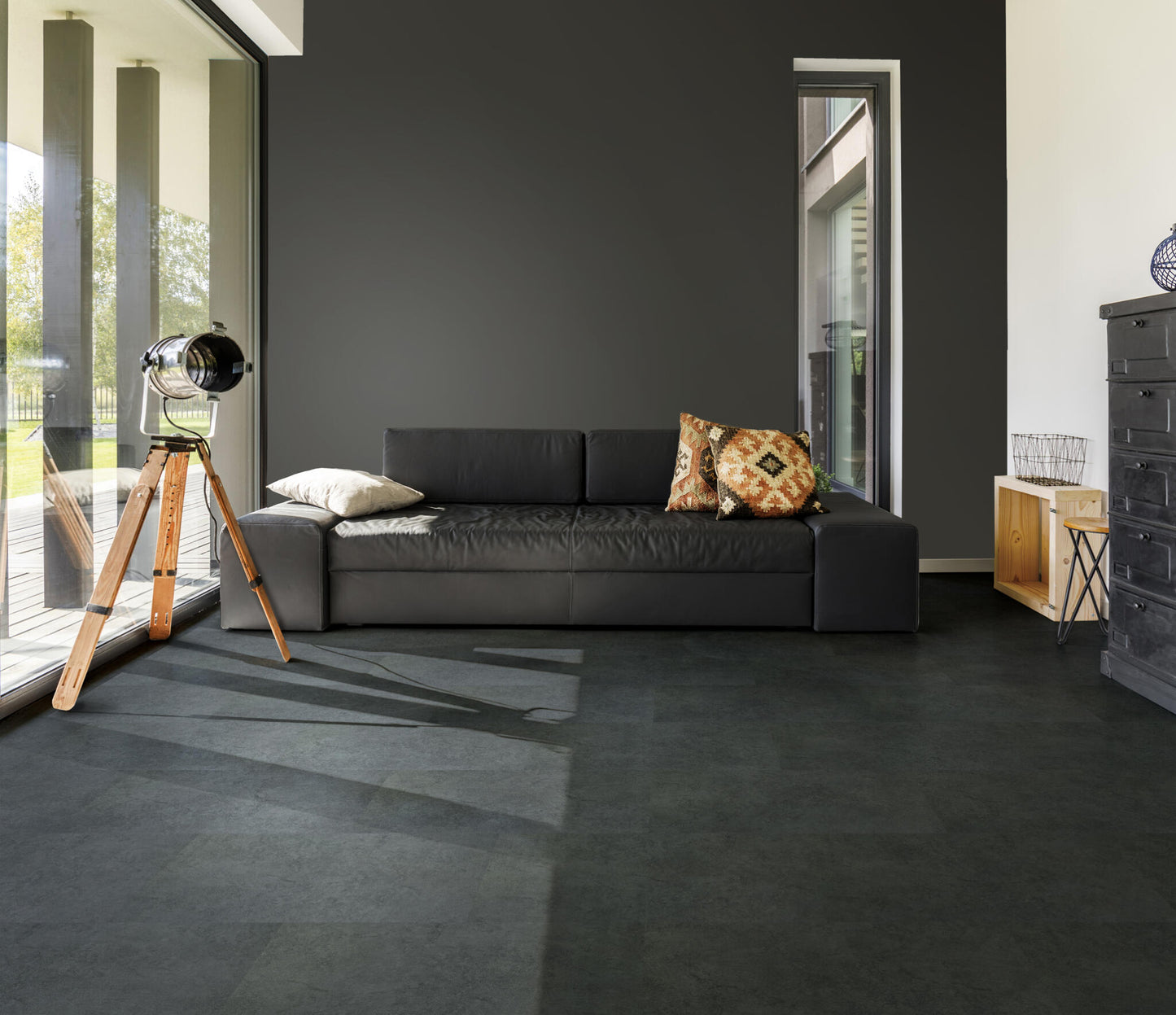 Aqua Click Tiles Xl - Paneles De Pared A Prueba De Agua Y Panel De Sueloe  - Norwich Xl - Negro - 5 Paneles (2,26m²)_3