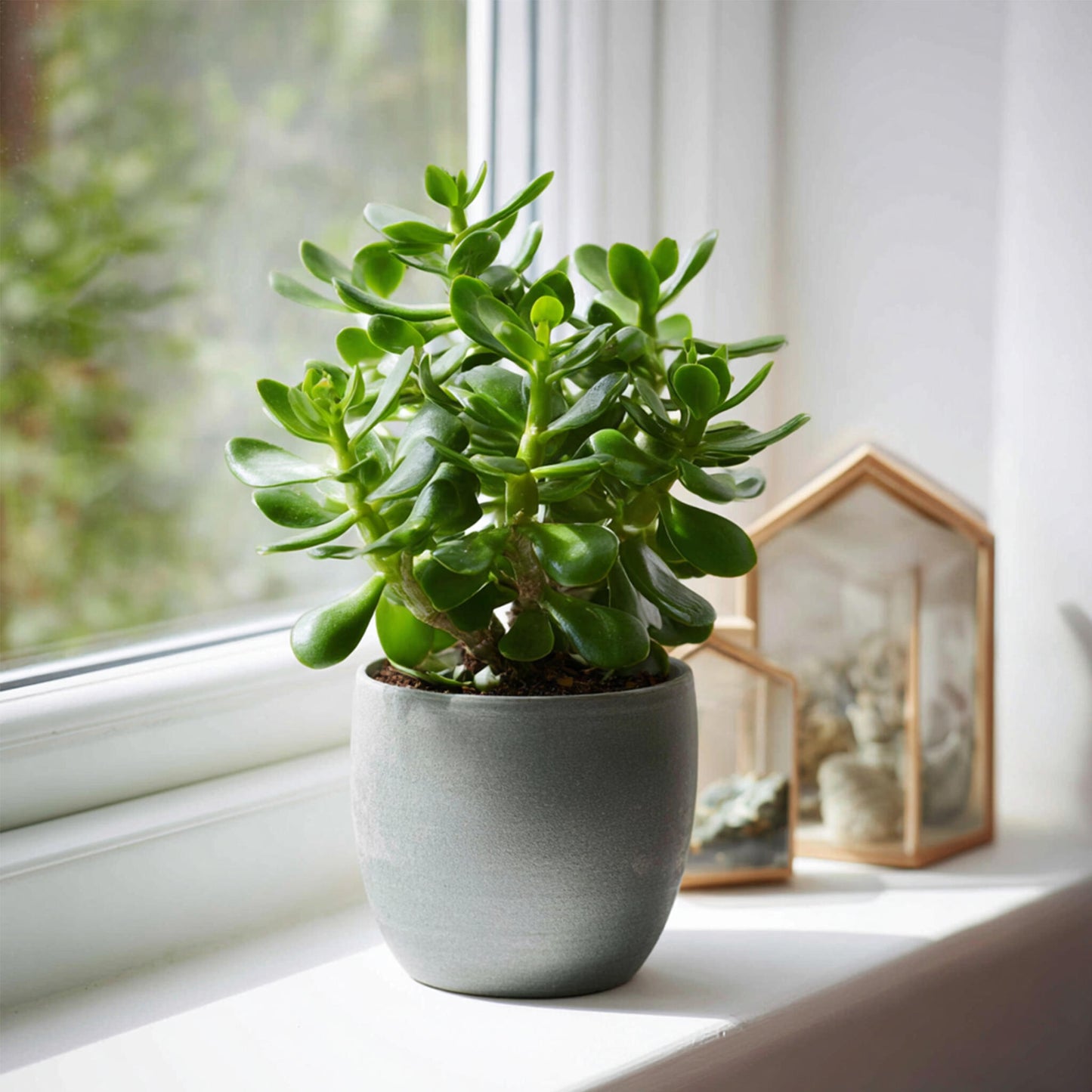 Árbol De La Suerte - Set 2 - Crassula Ovata - Altura 15-25cm - Ø12cm_1