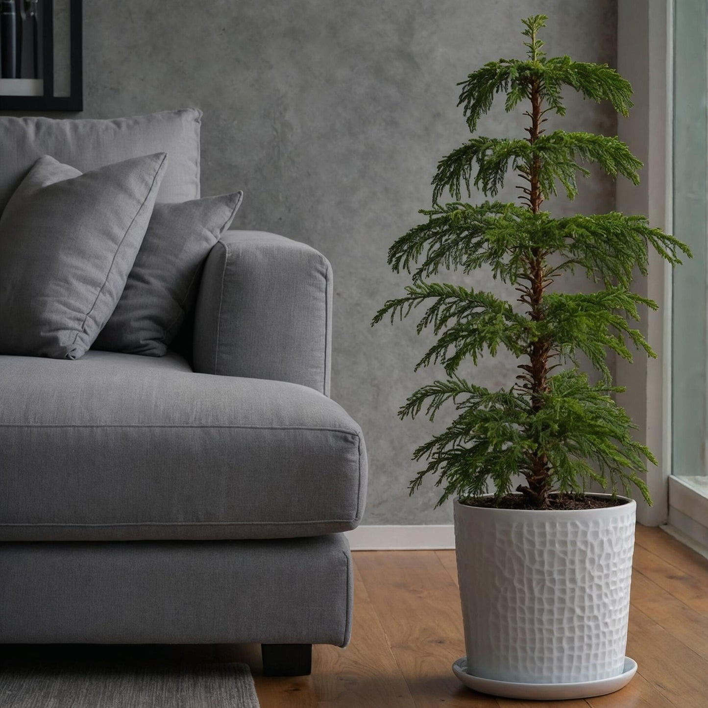 Arbolapp Canarias - 2 Pzs - Araucaria Heterophylla - Altura 45-55cm - ⌀14cm_1