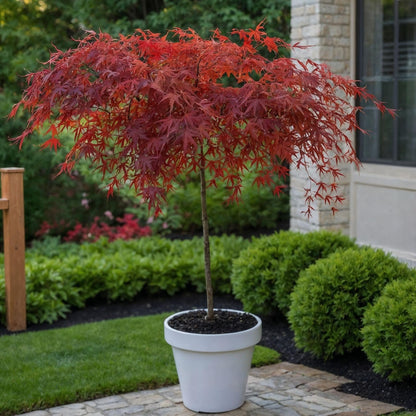 Arce Japonés - 2 Pzs - Acer Palmatum 'garnet' - Altura 60-70cm - ⌀19cm_1