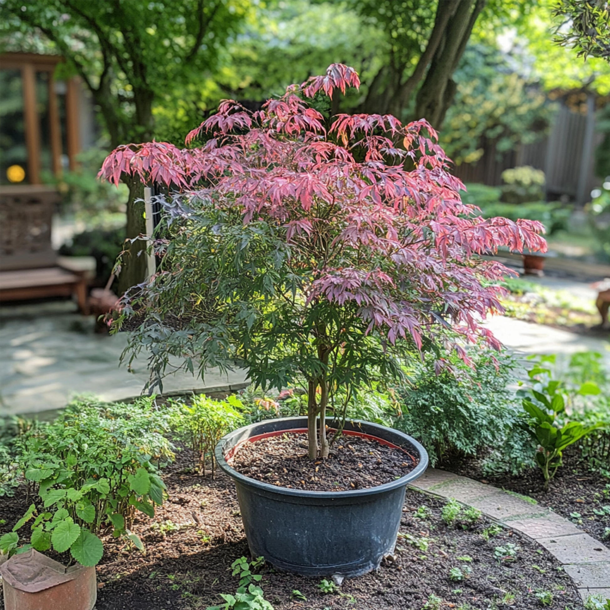 Arce Japonés - 2 Pzs - Acer Palmatum 'inaba-shidare' - Altura 30-40cm - ⌀13cm_4