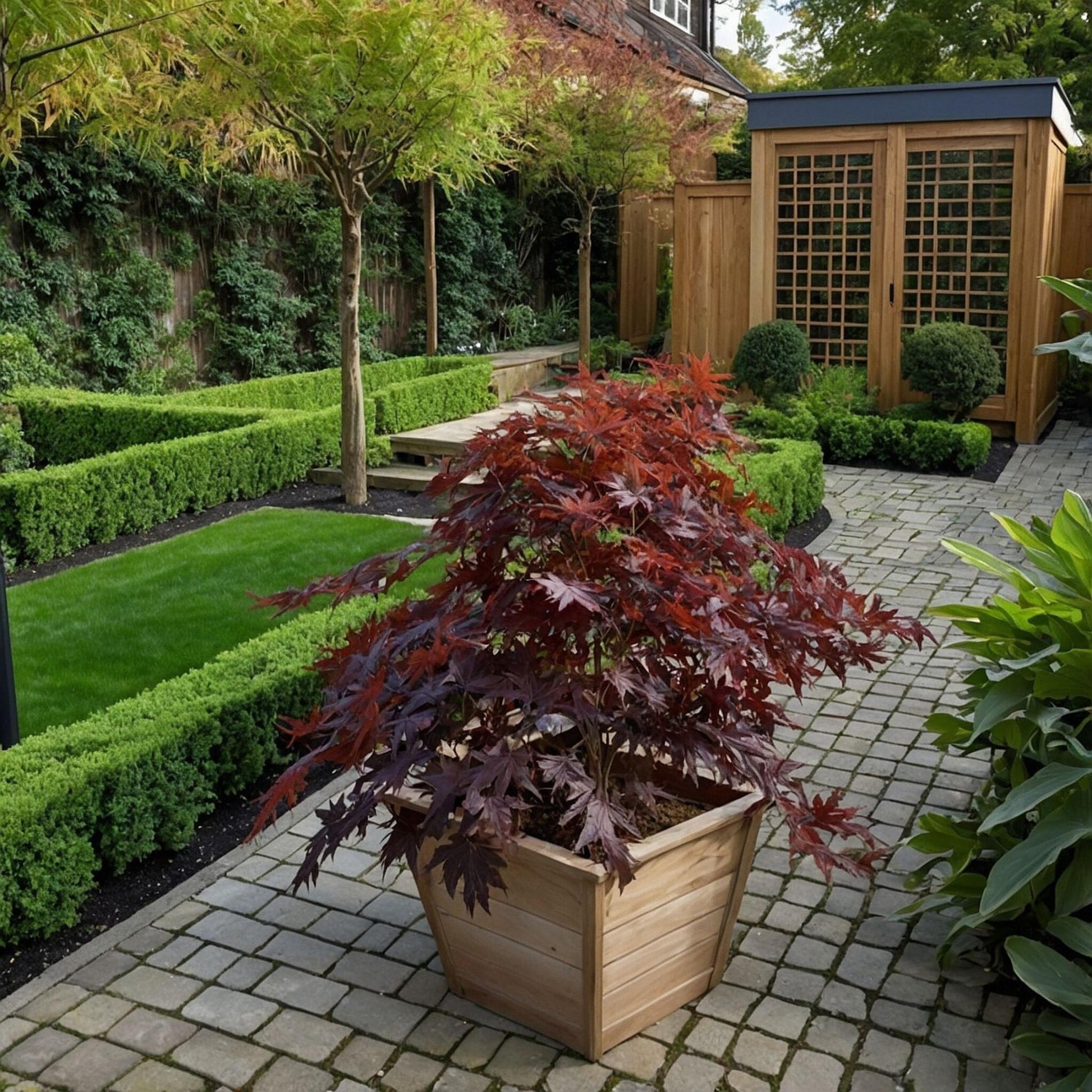 Arce Japonés - Acer Palmatum 'black Lace' - Altura 60-70cm - ⌀19cm_1